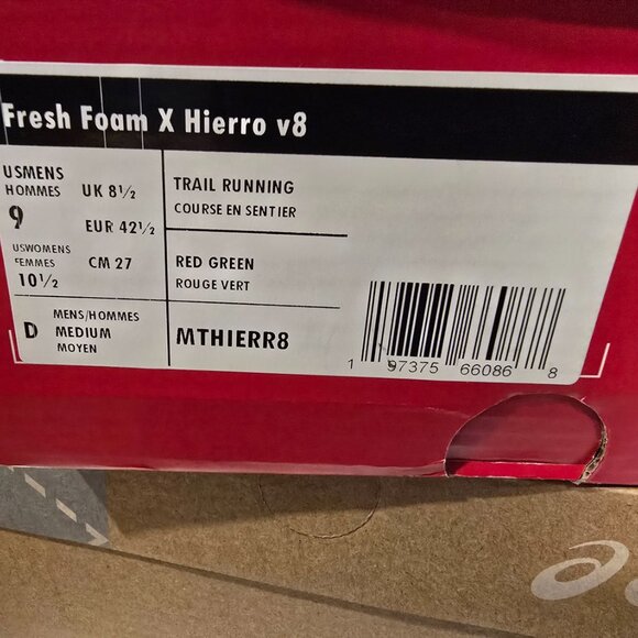 New Balance Fresh Foam X Hierro v8 Trail Running Shoe MTHIERR8 Neo Flame Men's 9 - Picture 11 of 14